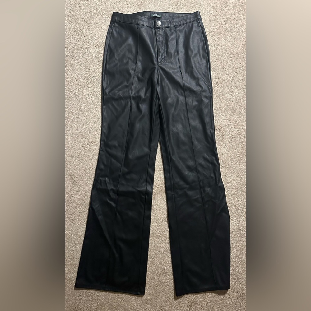 Black Faux Leather Pants